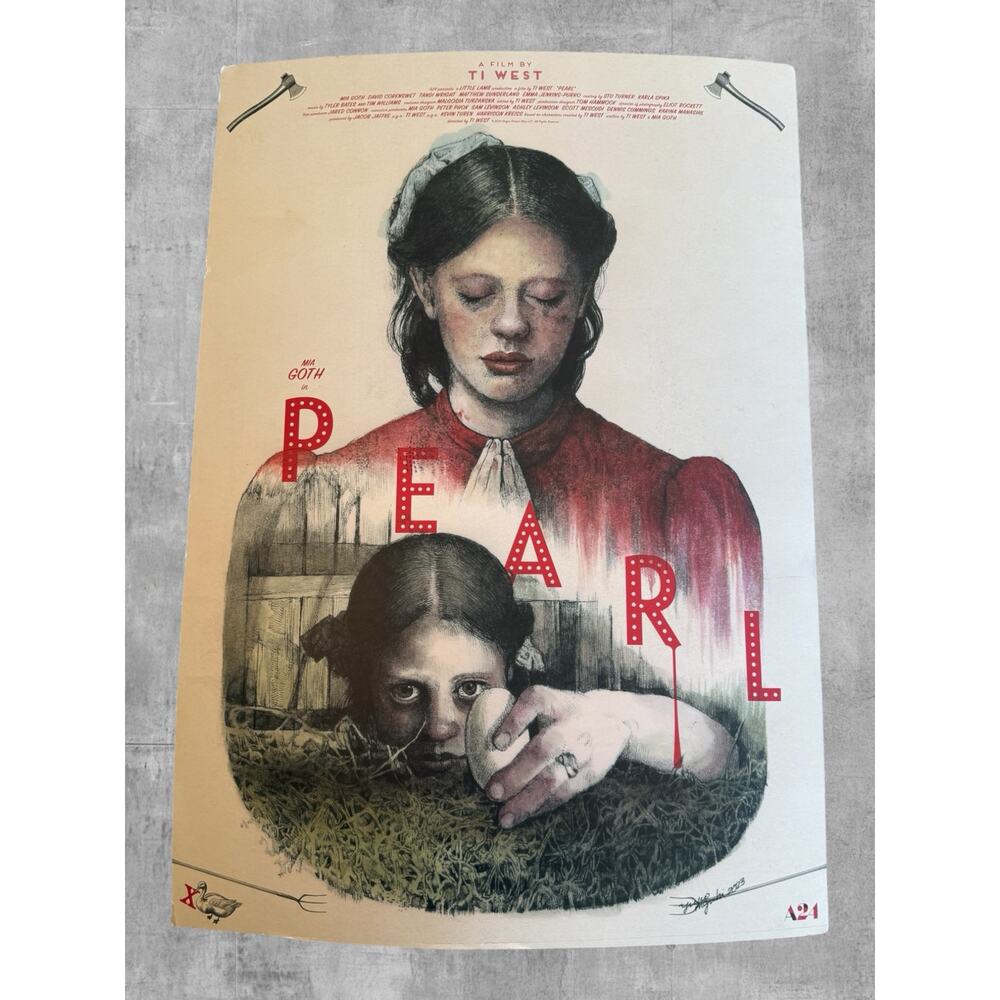 A24 Pearl Movie Poster Yuko Higuchi Limited Edition Art Print Ti West Mia Goth